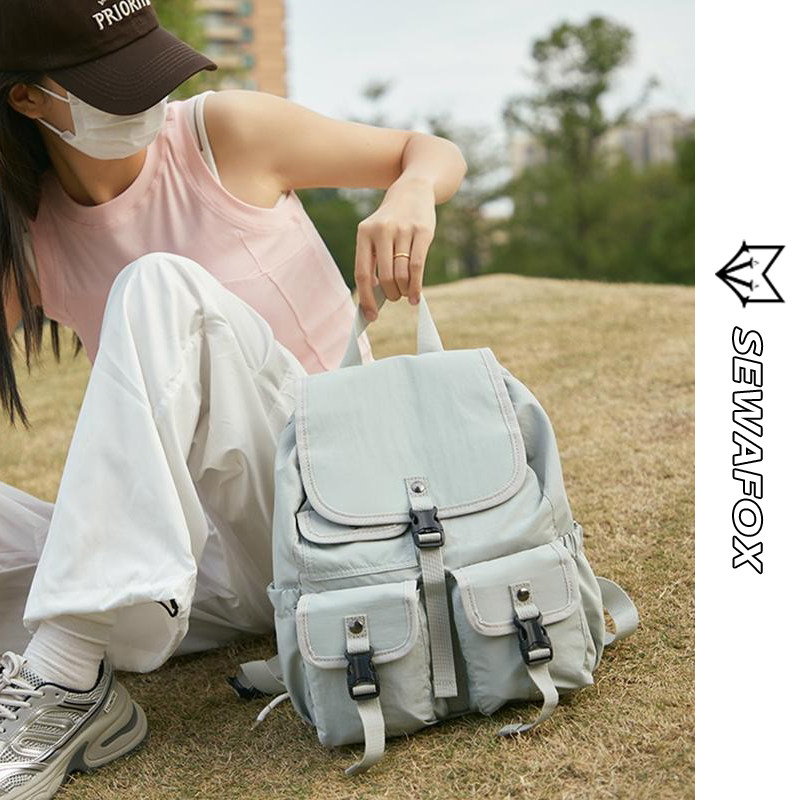 双肩包女生旅游通勤轻便高颜值韩系ins风学院风包包女大学生背包