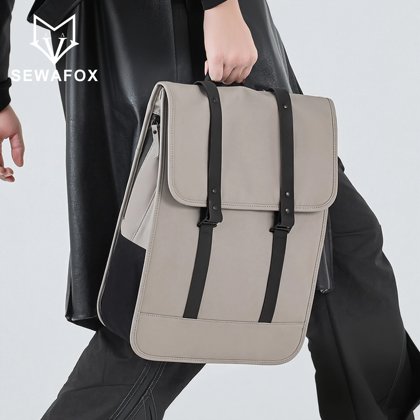 男士双肩包通勤商务防水笔记本电脑包2026新款背包男大学生女书包