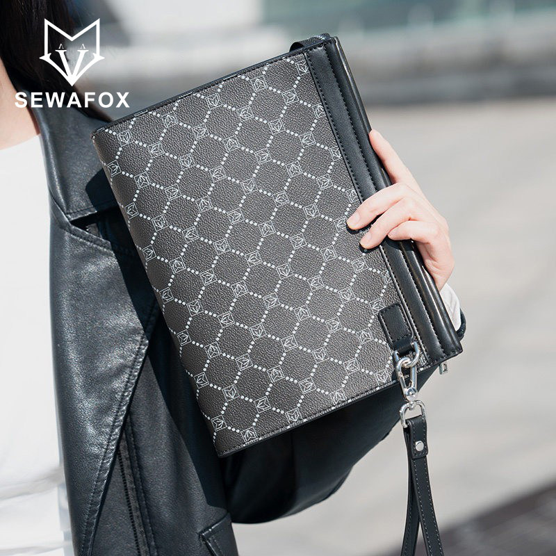 大容量手拿包男新款通勤夹包男士高端时尚手包商务休闲信封包男款