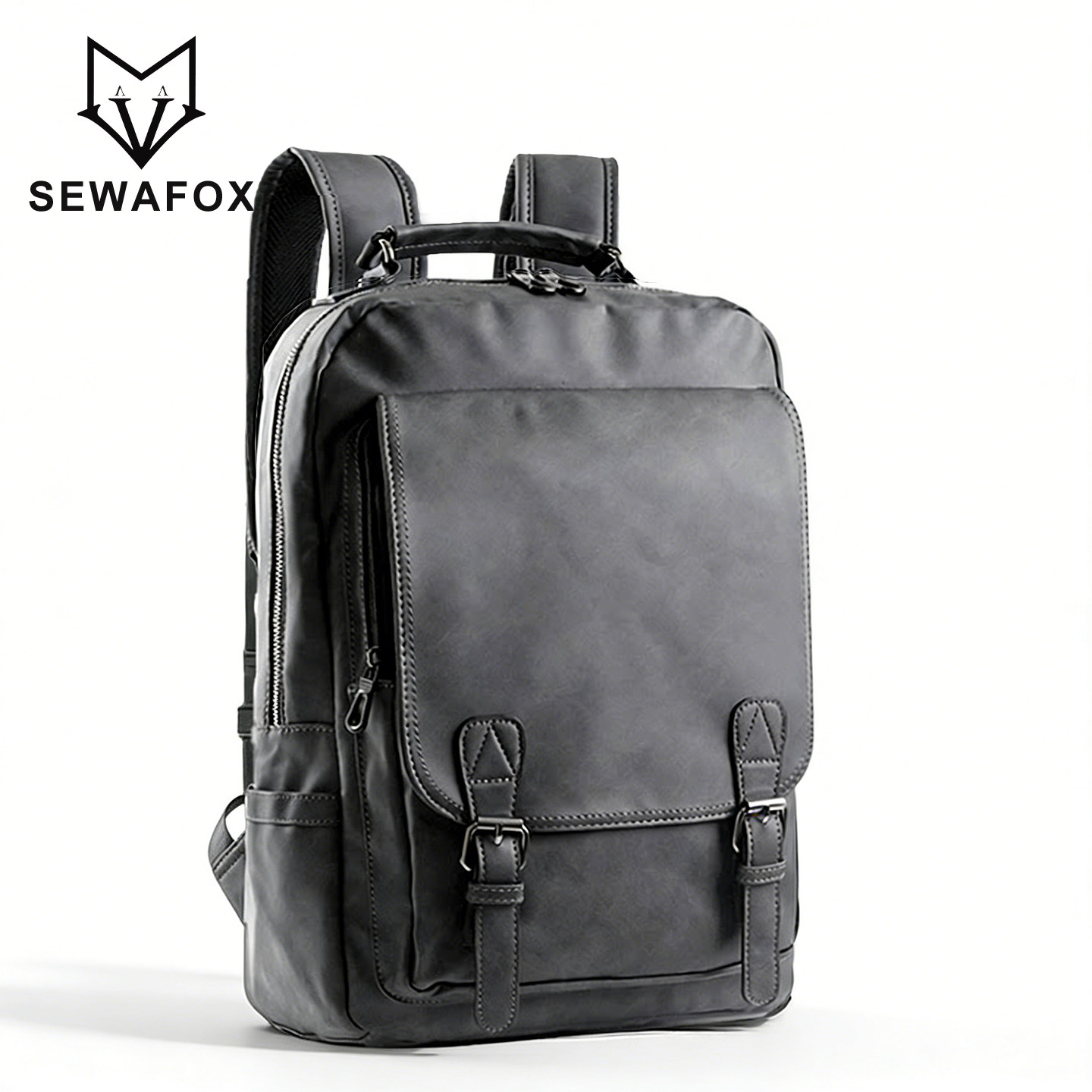 皮质背包男双肩包商务男士通勤电脑包2026新款旅行大学生书包男包