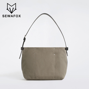 大容量帆布包上班通勤高级感男士韩系慵懒风工装单肩包女托特包男