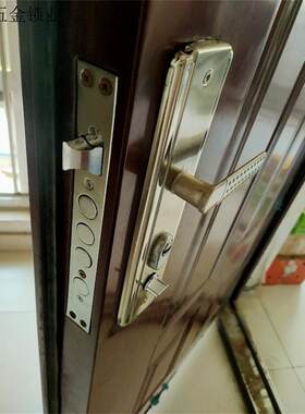 .铜锁芯锁体加厚把手通用型大门入户门锁家用门锁防盗门拉手套.
