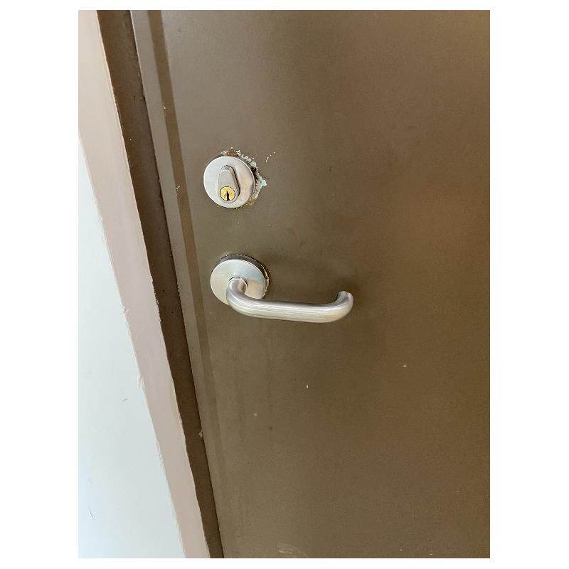 .304不锈钢防火门锁全套消防门锁通用型通道门锁配件锁芯把手锁.图片