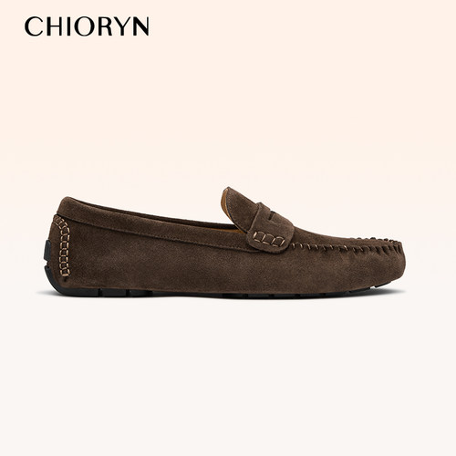 头层牛皮乐福鞋男chioryn青润