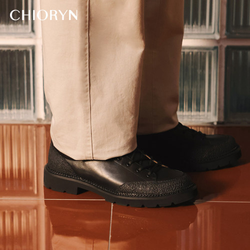 【轻量化增高工装皮鞋】chioryn青润厚底登山皮靴男足弓支撑婚鞋
