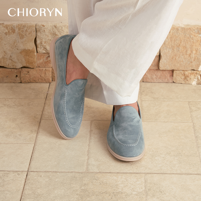 翻毛小羊皮乐福鞋男chioryn青润