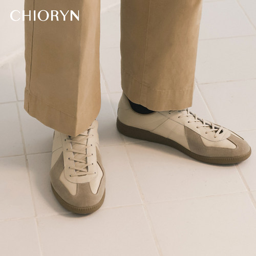 小牛皮复古德训鞋男chioryn青润