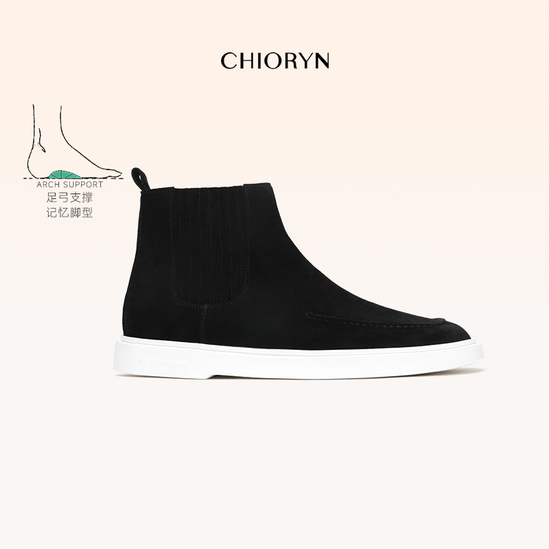头层小牛皮XL风琴靴chioryn青润