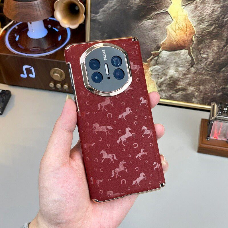 万马奔腾适用华为matex7手机壳新年款x6典藏版折叠屏双中轴磁