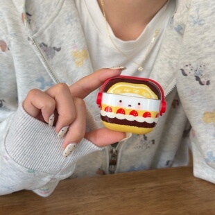 可爱草莓蛋糕米菲兔适用AirPods 耳机外壳 Pro3耳机保护壳airpods4保护套二三代降噪韩系壳AirpodsPro超可爱