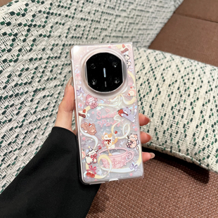 贝壳纹适用华为matex7手机壳新款 折叠屏带前框全包防摔保护套HUIWEI巨可爱 女生爆款 外壳 卡通图案x7典藏版