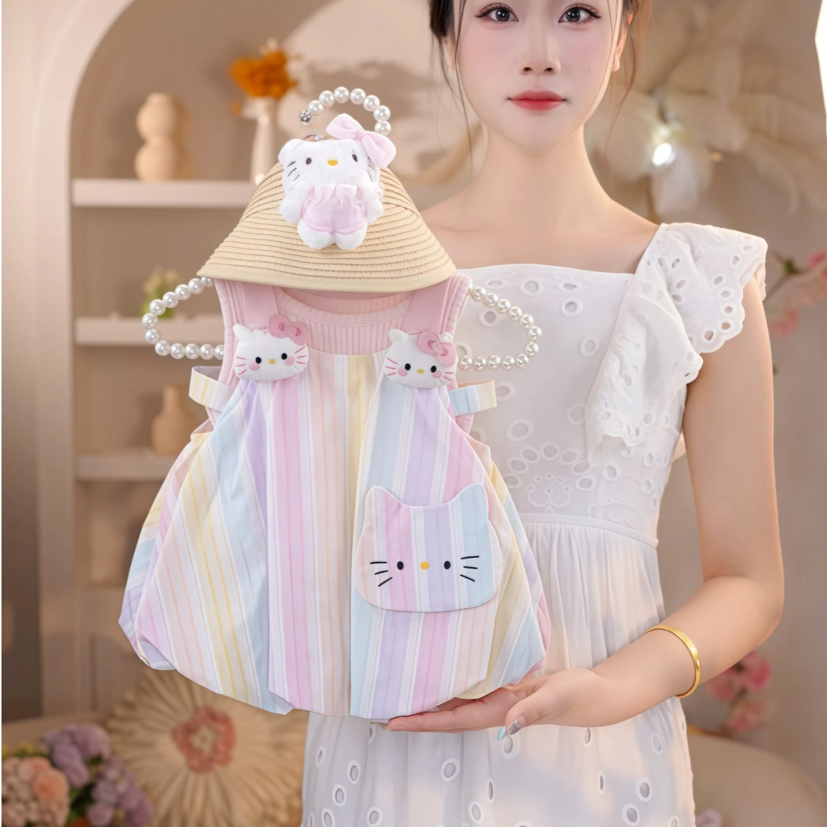 女童套装夏季新款婴儿童装公主1岁宝宝夏装女孩衣服0背带裙两件套