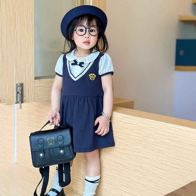 0-2岁女宝宝连衣裙女童学院风polo领裙子A类婴童夏装中小童A字裙
