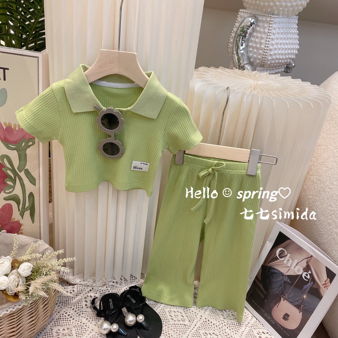 女童套装时髦洋气穿搭小童1岁女宝宝夏装2网红婴儿童装运动两件套