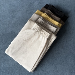 【天丝棉麻 降温buff~】直腿神器松弛有度松紧腰山本风慵懒阔腿裤