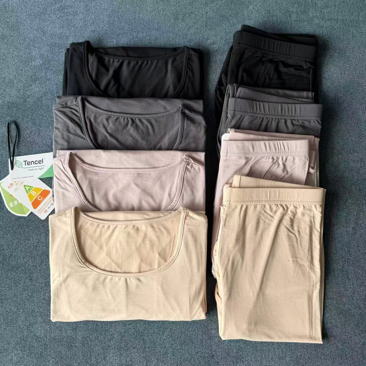 【轻盈到忘记存在】A类180g60S兰精莫代尔女肌底保暖套装秋衣秋裤