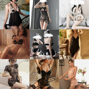 高端清仓睡裙女时尚 性感吊带短裙纯色超薄家居睡衣搭配情调舒适