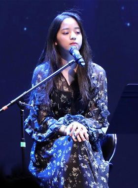 欧阳娜娜同款黑色长袖法式碎花连衣裙女气质薄纱收腰雪纺飘逸长裙