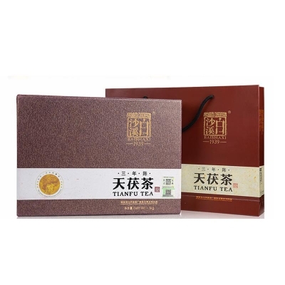 2017白沙溪三年陈天茯茶1000g白茶黑茯砖茶绿茶花茶红茶普洱茶叶