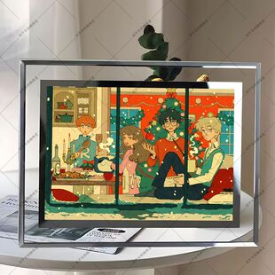 哈利波特周边卡通风水晶相框立牌摆件送朋友二次元礼物现货可定制