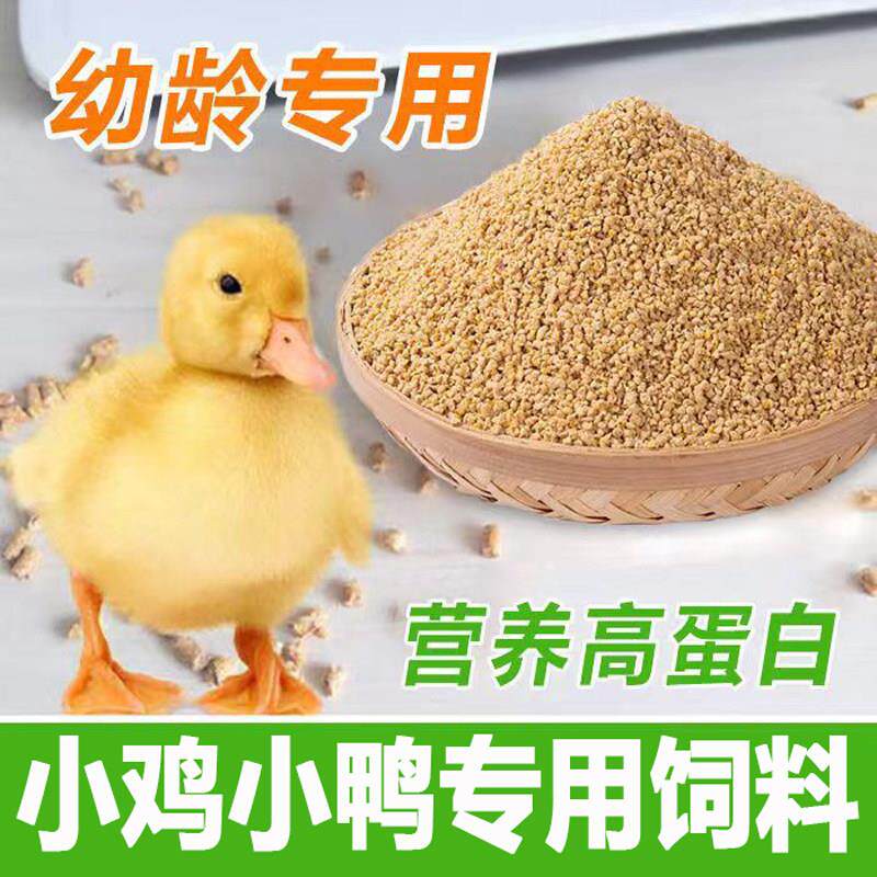 小鸭子饲料喂 鸭专用宠物小鸟小黄鸭子小鹅小鸡吃的粮食物饲料雏