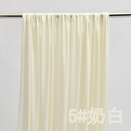 奶白色牛奶丝婚庆弹力布幔背景布