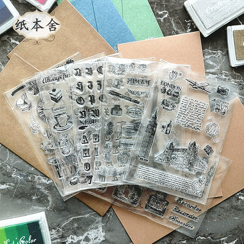 复古硅胶印章手账DIY素材多次用