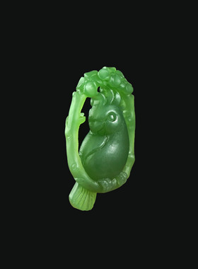 男女碧玉呆萌小众吊坠