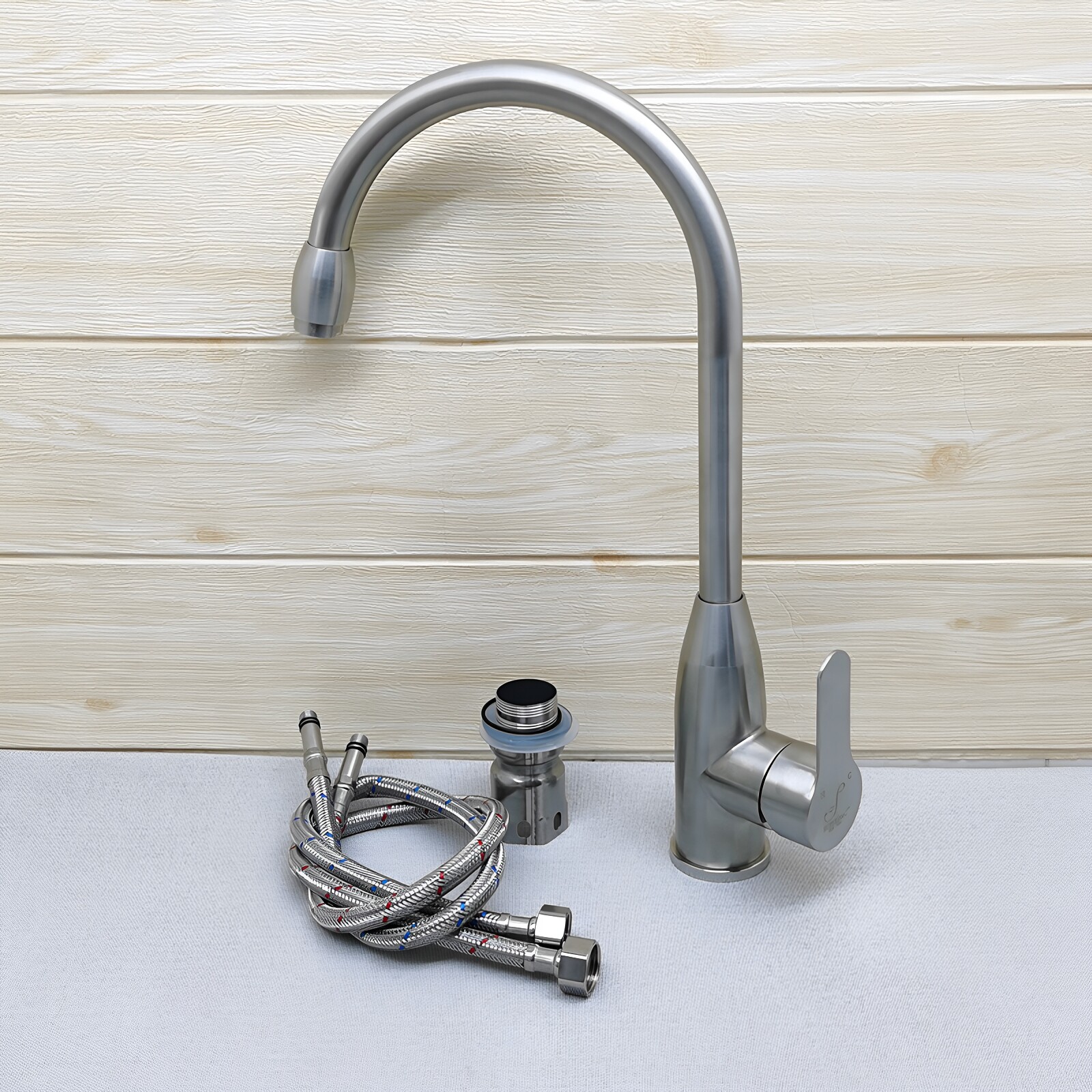 外贸出口304不锈钢厨房冷热水龙头360度旋转洗菜盆龙头包邮促销