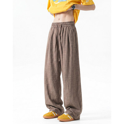 Men s Cotton Linen Pants Male Summer Breathable Trousers 裤