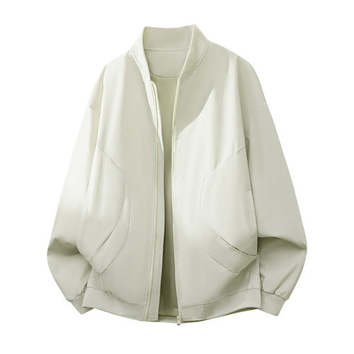 Men's jacket2026春秋季款跨境休闲夹克运动纯色棒球服长袖外套男