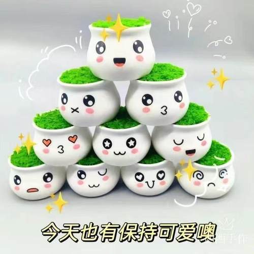手工diy花盆材料包毛线钩织