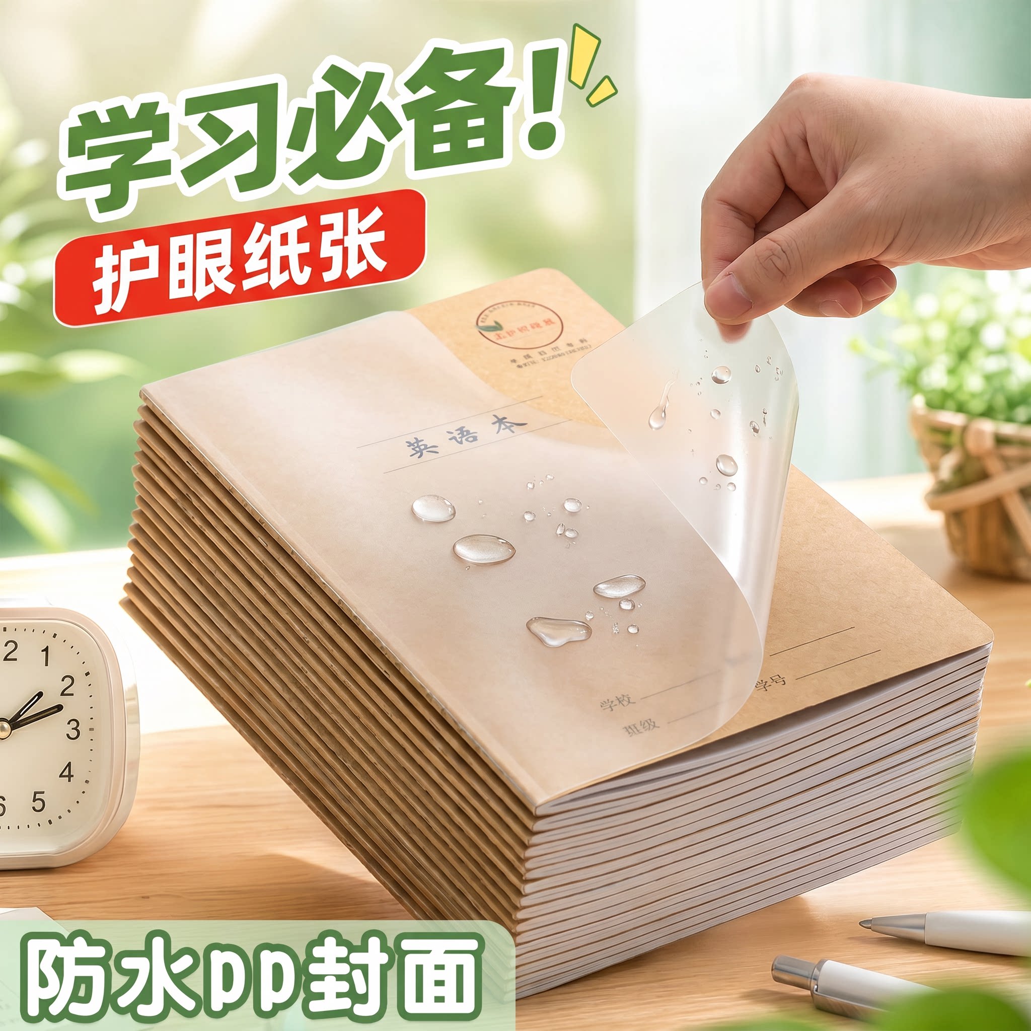 长江PP防水封面防近视16K作业本图片