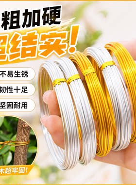 园艺包塑铁丝1mm金色银色10米