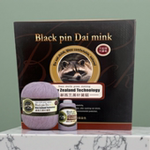 山羊绒线 貂绒毛线 手编中粗正品 特价 新西兰黑针黛貂 促销