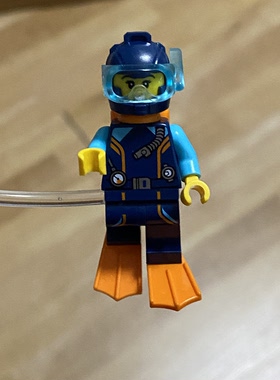 乐高LEGO正品人仔 城市城镇 cty1768 深海水肺潜水员（含配件）
