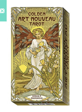 【现货】进口正版 金色艺术韦特塔罗牌 Golden Art Nouveau Tarot