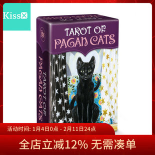 【现货】进口正版 迷你版异猫咪塔罗牌 Pagan Cats Tarot