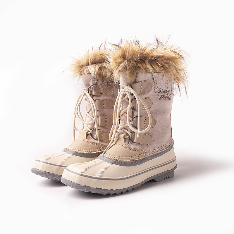 系带女款防水防滑户外雪地猎鸭靴