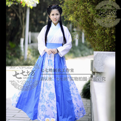 正规提花府绸棉国潮交领襦裙汉服