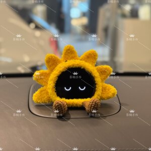 蔚来汽车nomi机器人帽子糯米装饰一二三代通用太阳人纯手工钩织