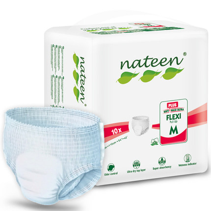 那特恩nateen成人拉拉裤老人中码男女适用 经期夜用型M/L码10片装