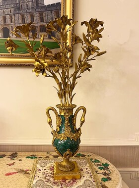 孔雀石黄铜纯手工