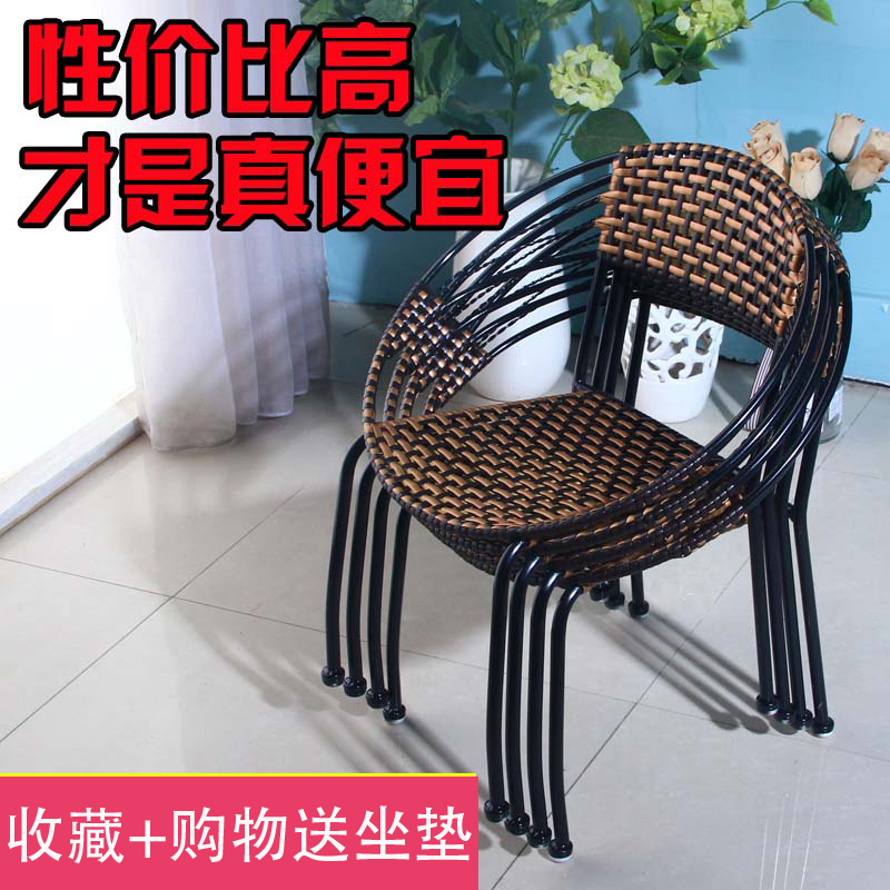 小藤椅子靠背椅儿童单人休闲竹椅家用成人纯手工编织椅藤椅凳子