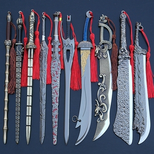 绝世好剑血饮狂刀屠龙宝刀玄铁剑修罗诛仙剑玄重尺锏斧头武器模型