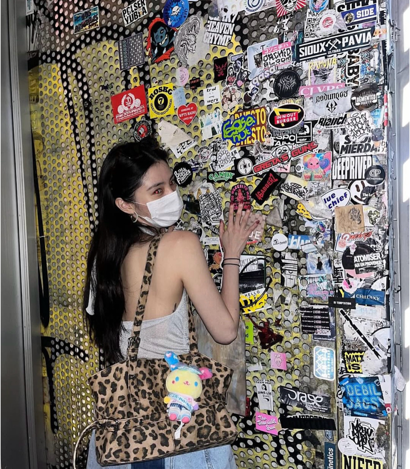 韩素希同款豹纹托特包女大容量单肩包高级感小众设计通勤包腋下包