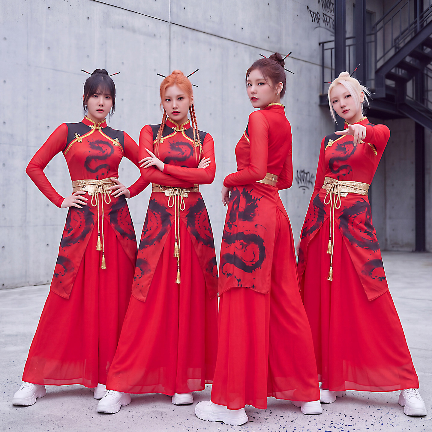 ds演出服女国潮音乐节舞台装dj服装女团舞蹈服套装红色爵士舞服装