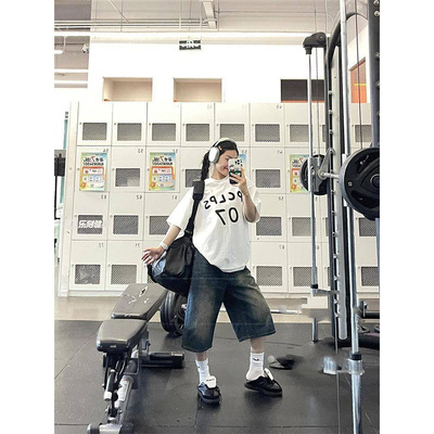 2026春大码显瘦高腰A字牛仔裤