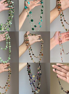 Willa｜波西米亚风贝壳串珠项链轻奢小众氛围感度假风锁骨链叠戴
