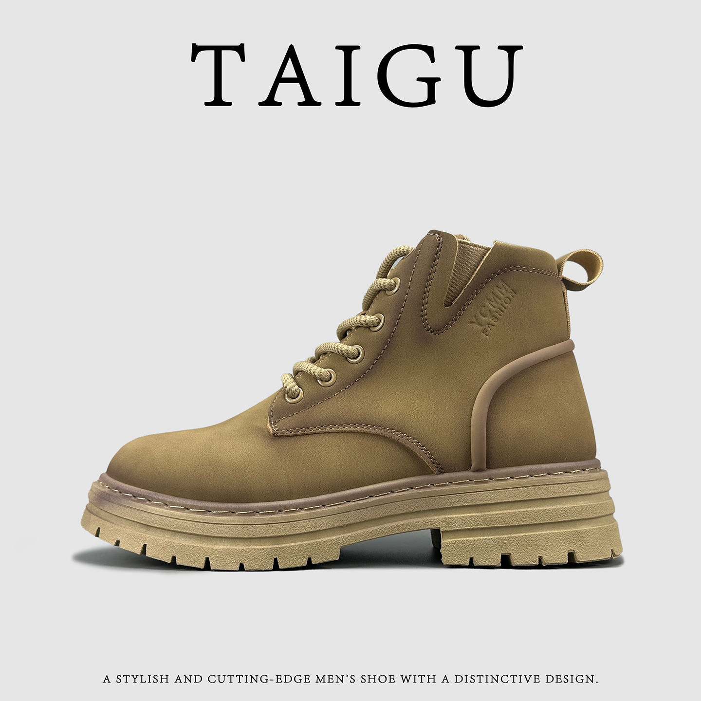 复古马丁靴男耐磨防滑休闲工装鞋